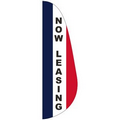 "NOW LEASING" 3' x 10' Message Feather Flag